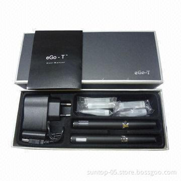 Electric Cigarette Case with 2 Pieces of eGo-T Vaporizers, 1,100mAh Battery Capacity
